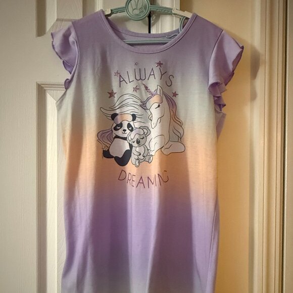 Pre-Loved Wonder Nation Unicorn Koala Panda Always Dreaming Nightgown (L 10-12) - Picture 1 of 6